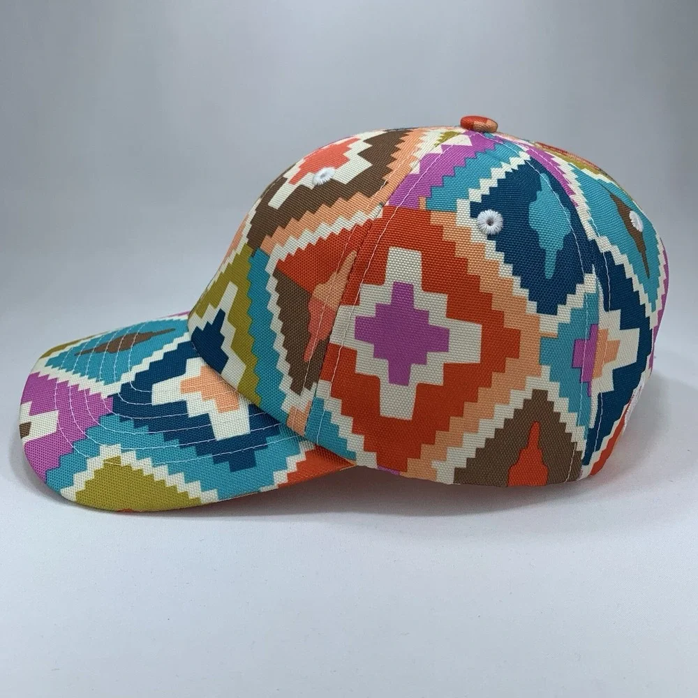 Vera Bradley Hacienda Diamonds Hat Lighten Up Stretch Fit Baseball Cap
